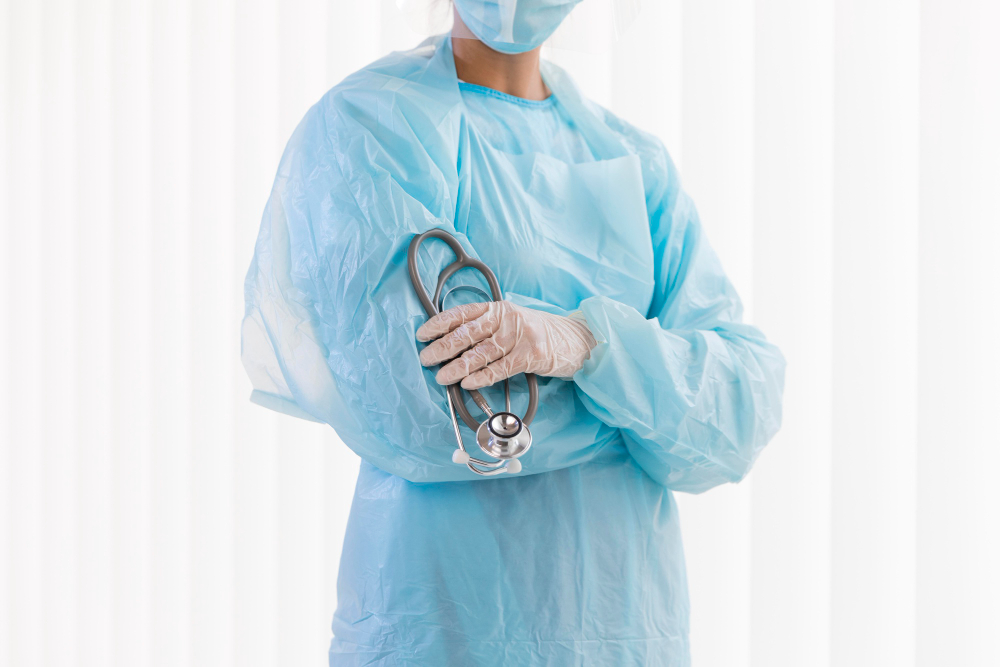 Surgical gowns detail